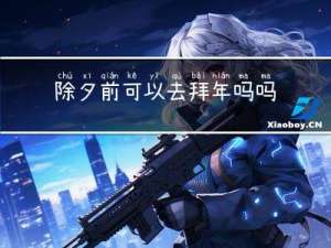 除夕前可以去拜年吗吗