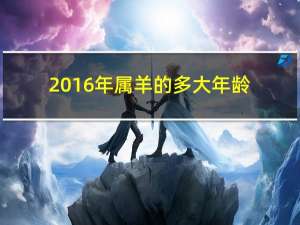 2016年属羊的多大年龄