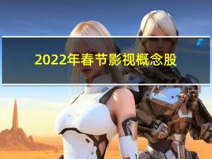2022年春节影视概念股