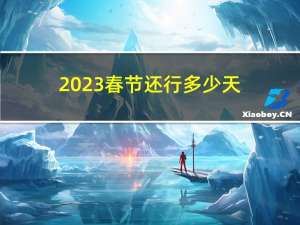 2023春节还行多少天