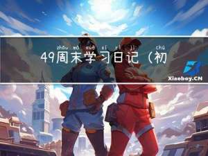 4.9周末学习日记(初试蓝桥杯)