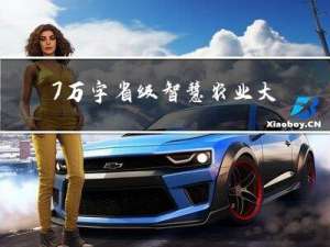 7万字省级智慧农业大数据平台项目规划建设方案