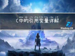 C++中的引用变量详解