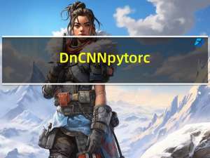 DnCNN-pytorch版本代码完整实战开发教程