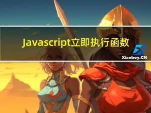 Javascript 立即执行函数
