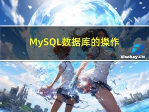 MySQL数据库的操作