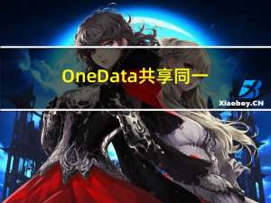 OneData 共享同一套数据技术和资产