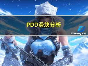 PDD滑块分析