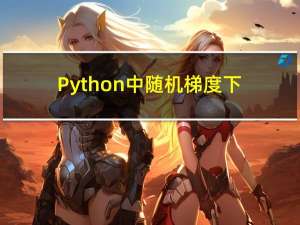 Python中随机梯度下降法