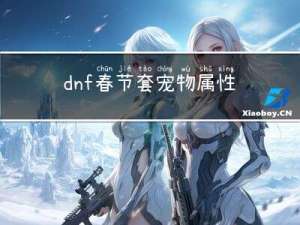 dnf春节套宠物属性