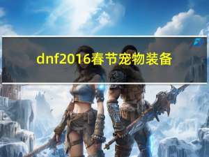 dnf2016春节宠物装备