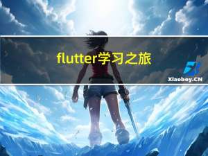 flutter学习之旅(一)