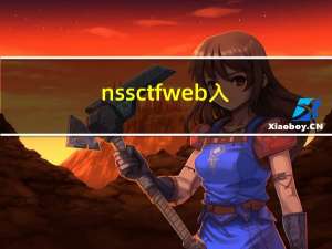 nssctf web 入门(7)