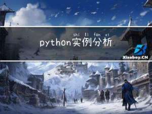 python实例分析