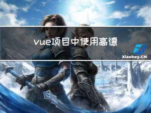 vue 项目中使用高德地图