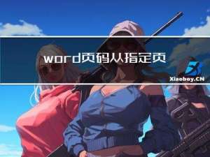 word页码从指定页开始，具体设置步骤