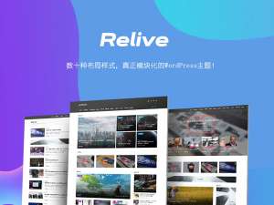WordPress主题 Relive 3.1自媒体博客模块化WP主题模板