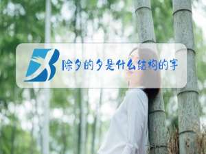 除夕的夕是什么结构的字