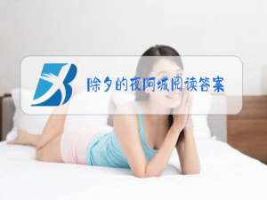 除夕的夜阿城阅读答案