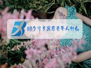 除夕守岁寓意老年人什么年轻人什么