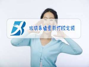 玻璃幕墙重新打胶定额