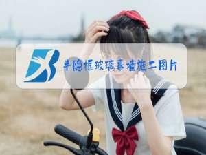 半隐框玻璃幕墙施工图片