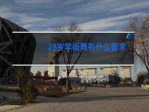 28岁学街舞有什么要求吗