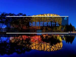 b类舞蹈都有什么