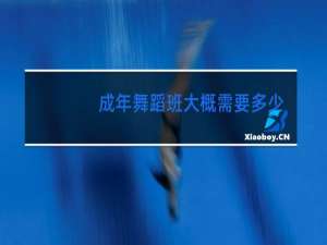成年舞蹈班大概需要多少钱