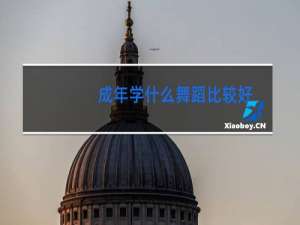 成年学什么舞蹈比较好