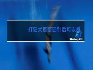 打狂犬疫苗四针后可以跳舞吗