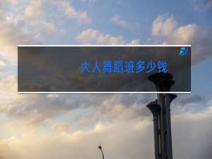 大人舞蹈班多少钱
