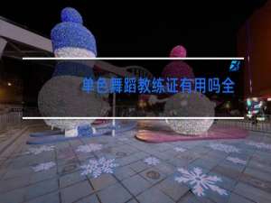 单色舞蹈教练证有用吗全国通用吗