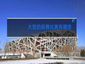 大型的街舞比赛有哪些