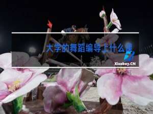 大学的舞蹈编导上什么课