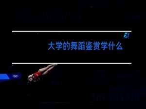 大学的舞蹈鉴赏学什么