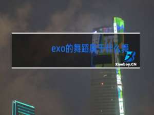 exo的舞蹈属于什么舞种