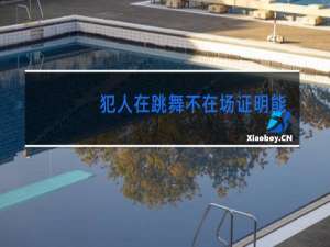 犯人在跳舞不在场证明能不能打出来