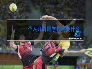 个人开舞蹈学校需要什么条件