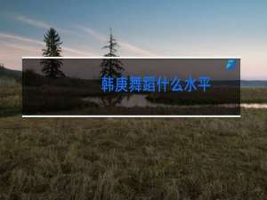 韩庚舞蹈什么水平