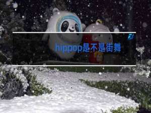 hippop是不是街舞的一种