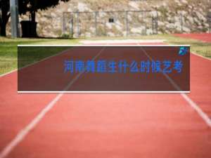 河南舞蹈生什么时候艺考