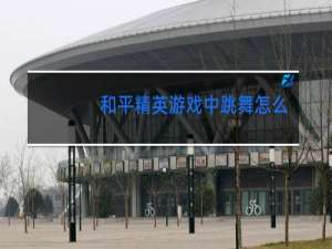 和平精英游戏中跳舞怎么显示无法跳舞