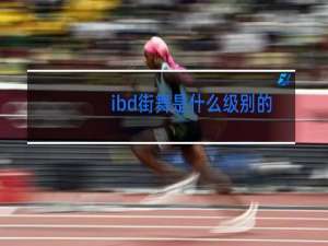 ibd街舞是什么级别的水平