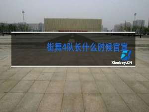 街舞4队长什么时候官宣