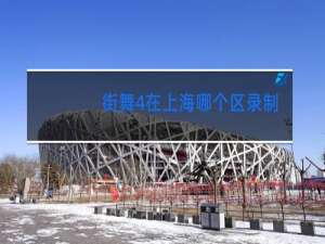 街舞4在上海哪个区录制