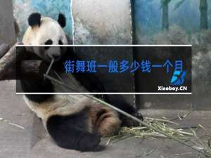 街舞班一般多少钱一个月