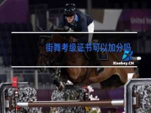 街舞考级证书可以加分吗