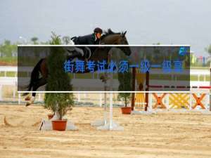 街舞考试必须一级一级高吗