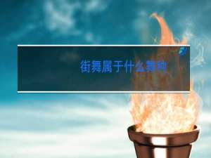 街舞属于什么舞种